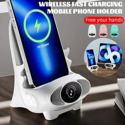 🔥Last Day Sale 49%🔥Mini Chair with Fast Wireless Charger, Multifunctional Phone Holder