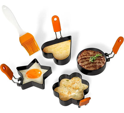 Non-Stick Egg Ring Set with Fun Shapes