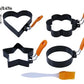 Non-Stick Egg Ring Set with Fun Shapes