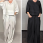 💃2025 Hot Sale🔥Irregular Hem Cotton Linen Short Sleeve Casual 2-Piece Set