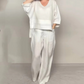 💃2025 Hot Sale🔥Irregular Hem Cotton Linen Short Sleeve Casual 2-Piece Set