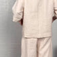 💃2025 Hot Sale🔥Irregular Hem Cotton Linen Short Sleeve Casual 2-Piece Set