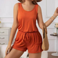 Women's Casual Sleeveless Drawstring Romper