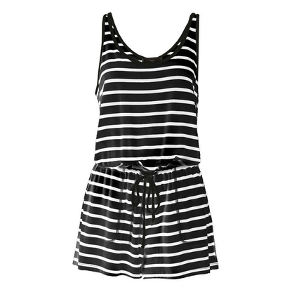 Women's Casual Sleeveless Drawstring Romper