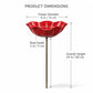 💖🌹Handmade Metal Flower Garden Stake🐦