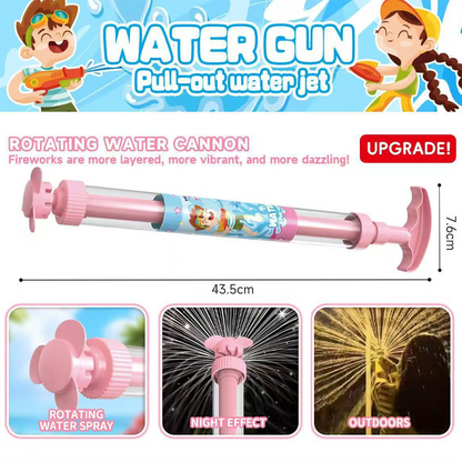 🌈 Pistola de agua LED arcoíris brillante | ¡Diversión veraniega que explota como por arte de magia! ✨